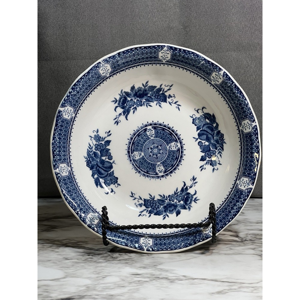 HARMONY HOUSE #4274 SERVING BOWL "BLUE ROYAL" FITZHUGH DESIGN 9" x‎ 2"(1503)